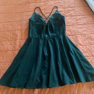 Green mini dress